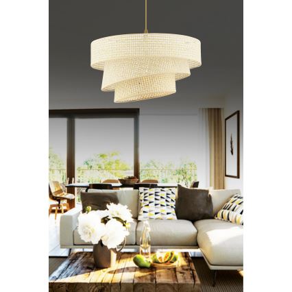 Κρεμαστό φωτιστικό με καλώδιο COUPER 1xE27/60W/230V κρεμ