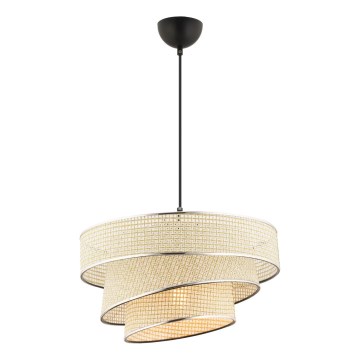 Κρεμαστό φωτιστικό με καλώδιο COUPER 1xE27/60W/230V εκρού/γυαλιστερό χρώμιο