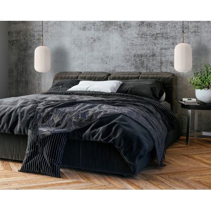 Κρεμαστό φωτιστικό με καλώδιο CRESTO 1xE27/40W/230V λευκό/χρυσό