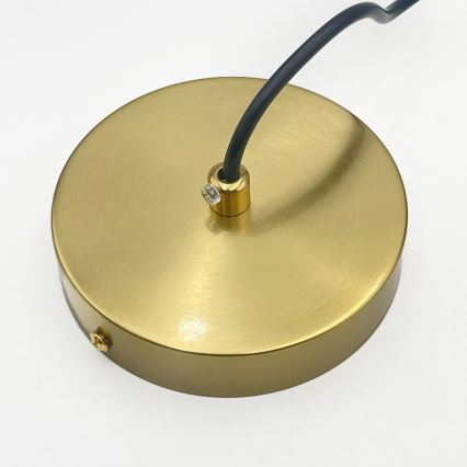 Κρεμαστό φωτιστικό με καλώδιο CRISTAL 1xE14/15W/230V ορείχαλκος/καπνιστό μπεζ