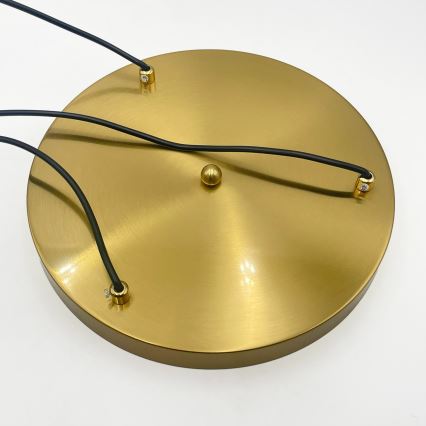 Κρεμαστό φωτιστικό με καλώδιο CRISTAL 3xE14/15W/230V ορείχαλκος/καπνιστό μαύρο