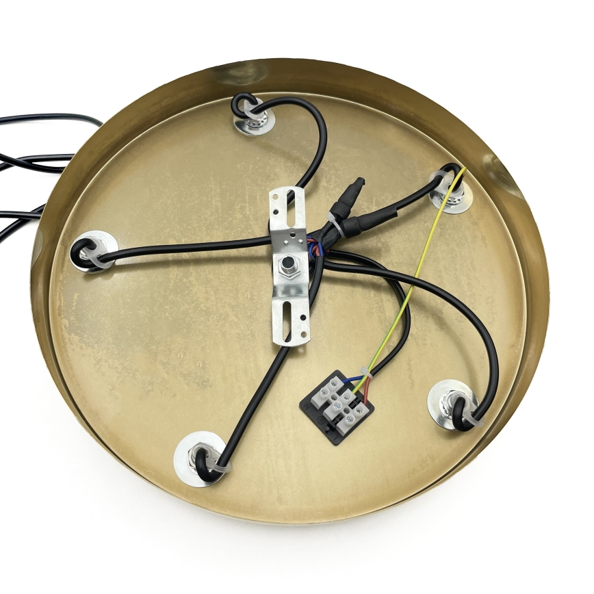Κρεμαστό φωτιστικό με καλώδιο CRISTAL 5xE14/15W/230V ορείχαλκος/καπνιστό μαύρο