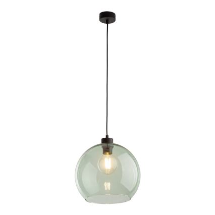 Κρεμαστό φωτιστικό με καλώδιο CUBUS 1xE27/15W/230V μαύρο/καπνιστό πράσινο