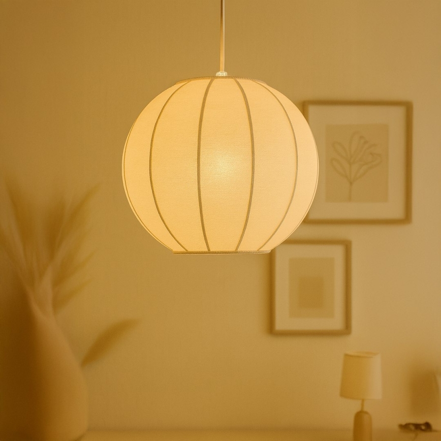 Κρεμαστό φωτιστικό με καλώδιο DANA 1xE27/15W/230V διάμ. 25 εκ. λευκό