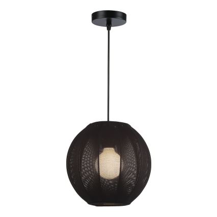 Κρεμαστό φωτιστικό με καλώδιο DANA 1xE27/15W/230V διάμ. 25 εκ. μαύρο