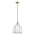 Κρεμαστό φωτιστικό με καλώδιο DAVE 1xE27/15W/230V χρυσό/μαύρο