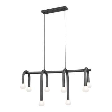 Κρεμαστό φωτιστικό με καλώδιο DELORI 8xG9/28W/230V μαύρο