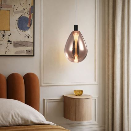 Κρεμαστό φωτιστικό με καλώδιο DENSO 1xG9/5W/230V Ø 20 εκ. χάλκινο/μαύρο