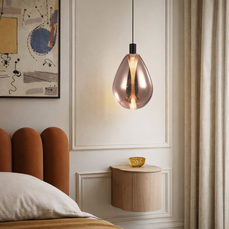 Κρεμαστό φωτιστικό με καλώδιο DENSO 1xG9/5W/230V Ø 20 εκ. χάλκινο/μαύρο