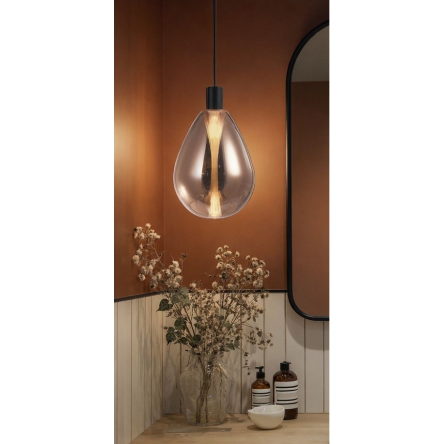 Κρεμαστό φωτιστικό με καλώδιο DENSO 1xG9/5W/230V Ø 20 εκ. χάλκινο/μαύρο