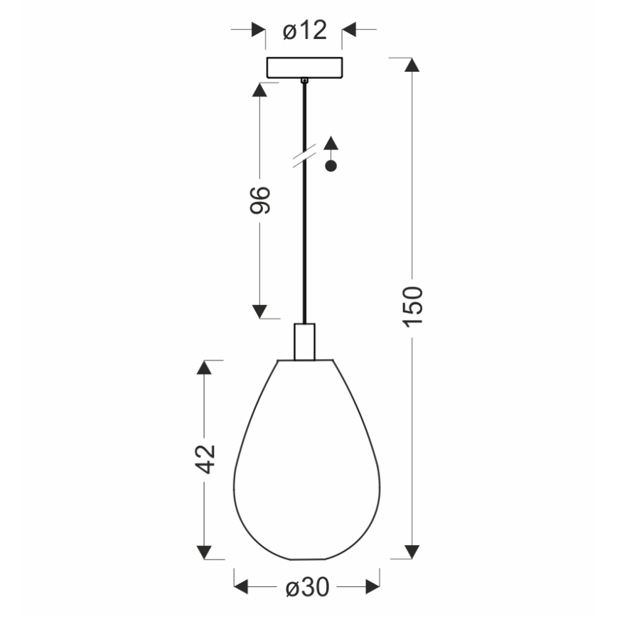Κρεμαστό φωτιστικό με καλώδιο DENSO 1xGU10/10W/230V διάμετρος 30 cm μαύρο χρώμιο