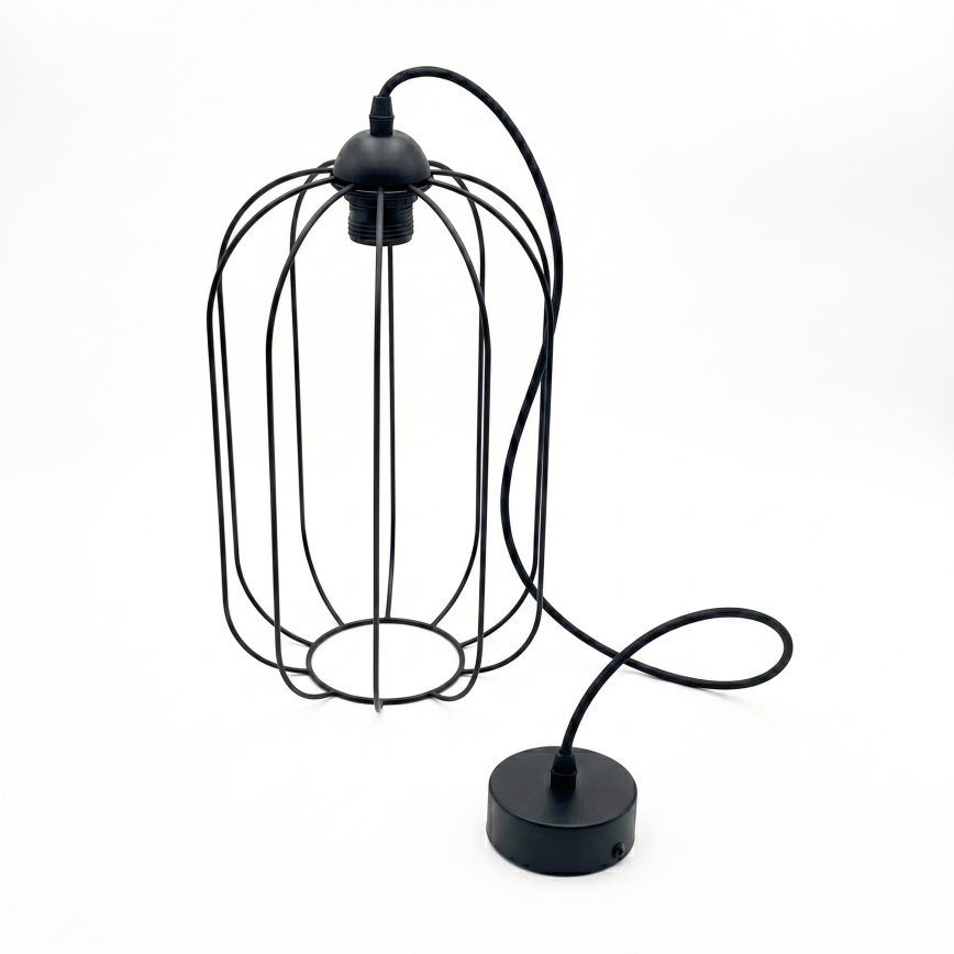Κρεμαστό φωτιστικό με καλώδιο DESTELLO, 1xE27/15W/230V, Ø 21 cm, μαύρο