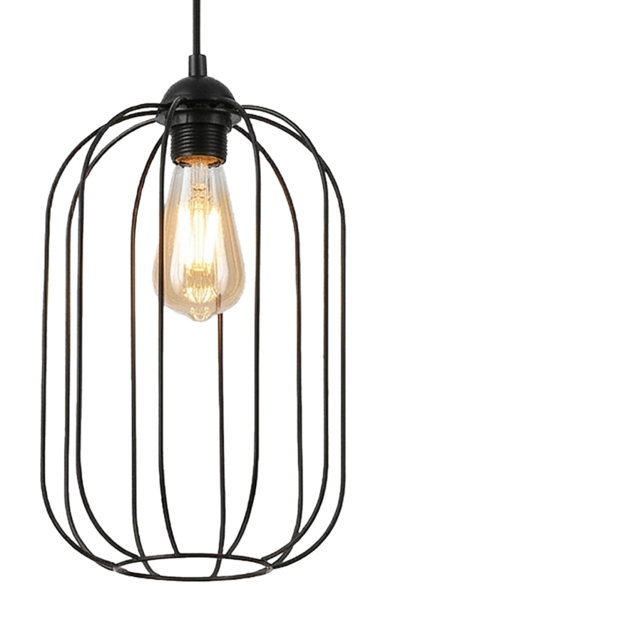 Κρεμαστό φωτιστικό με καλώδιο DESTELLO, 1xE27/15W/230V, Ø 21 cm, μαύρο