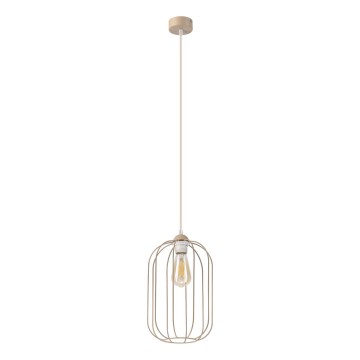 Κρεμαστό φωτιστικό με καλώδιο DESTELLO 1xE27/15W/230V Ø 21 εκ., μπεζ