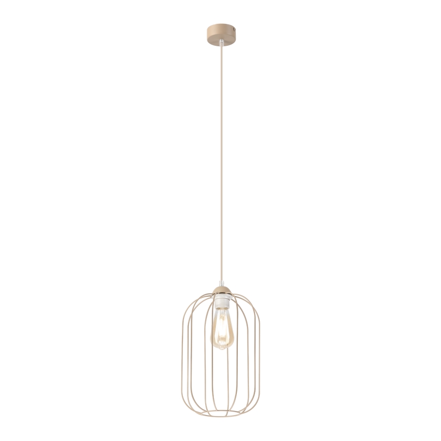 Κρεμαστό φωτιστικό με καλώδιο DESTELLO 1xE27/15W/230V Ø 21 εκ., μπεζ