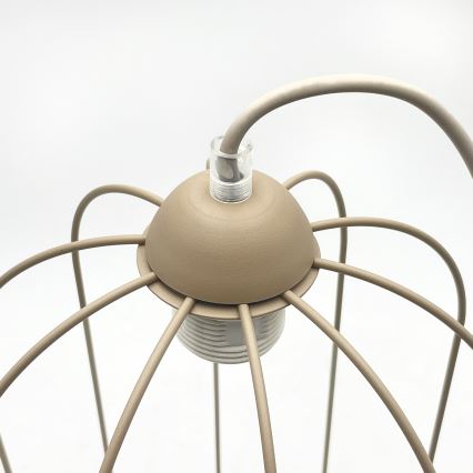 Κρεμαστό φωτιστικό με καλώδιο DESTELLO 1xE27/15W/230V Ø 21 εκ., μπεζ