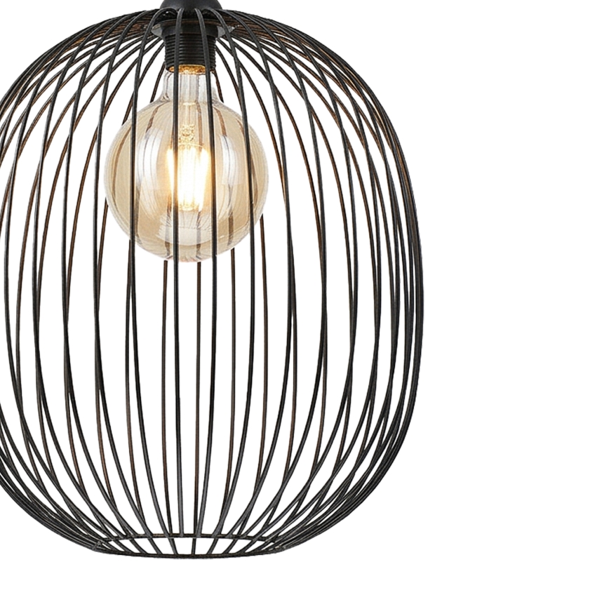 Κρεμαστό φωτιστικό με καλώδιο DESTELLO 1xE27/15W/230V Ø 32 cm μαύρο