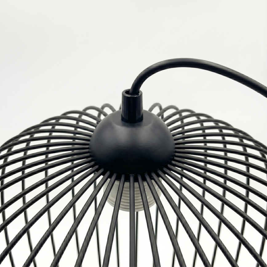 Κρεμαστό φωτιστικό με καλώδιο DESTELLO 1xE27/15W/230V Ø 32 cm μαύρο