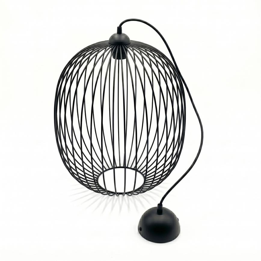 Κρεμαστό φωτιστικό με καλώδιο DESTELLO 1xE27/15W/230V Ø 33 cm μαύρο