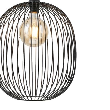 Κρεμαστό φωτιστικό με καλώδιο DESTELLO 1xE27/15W/230V Ø 33 cm μαύρο