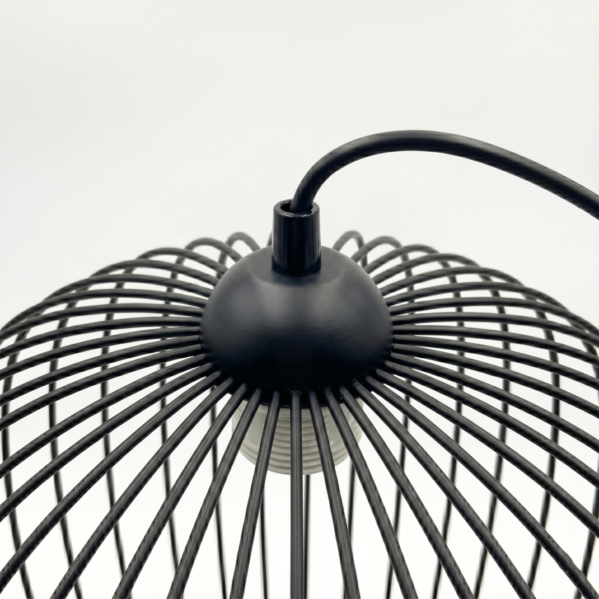 Κρεμαστό φωτιστικό με καλώδιο DESTELLO 1xE27/15W/230V Ø 33 cm μαύρο