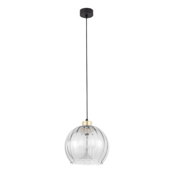 Κρεμαστό φωτιστικό με καλώδιο DEVI 1xE27/15W/230V μαύρο/διάφανο