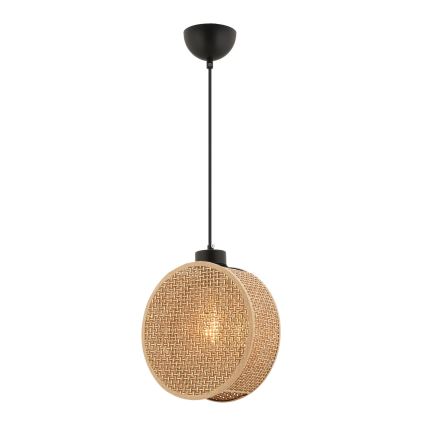 Κρεμαστό φωτιστικό με καλώδιο DRUM 1xE27/60W/230V καφέ