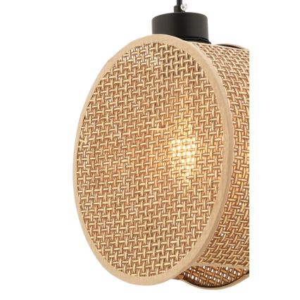 Κρεμαστό φωτιστικό με καλώδιο DRUM 1xE27/60W/230V καφέ