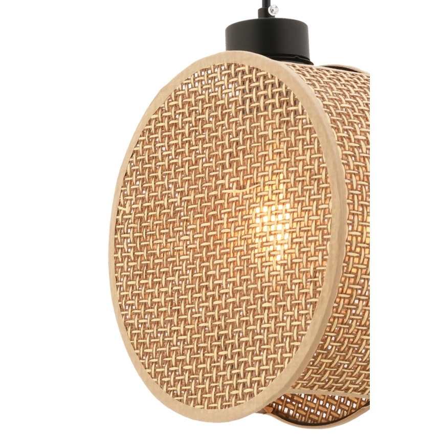 Κρεμαστό φωτιστικό με καλώδιο DRUM 1xE27/60W/230V καφέ