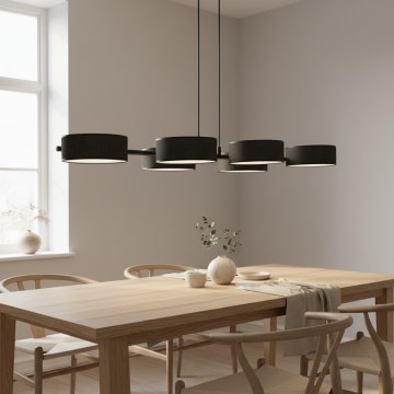 Κρεμαστό φωτιστικό με καλώδιο DRUMZ 6xE14/10W/230V μαύρο