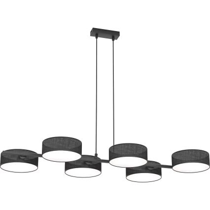 Κρεμαστό φωτιστικό με καλώδιο DRUMZ 6xE14/10W/230V μαύρο