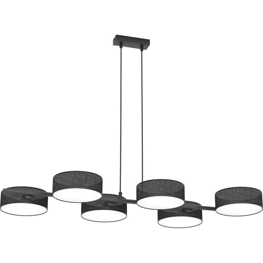 Κρεμαστό φωτιστικό με καλώδιο DRUMZ 6xE14/10W/230V μαύρο