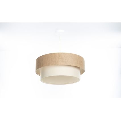 Κρεμαστό φωτιστικό με καλώδιο DUO, 1xE27/60W/230V, διάμ. 50 cm, μπεζ/κρεμ