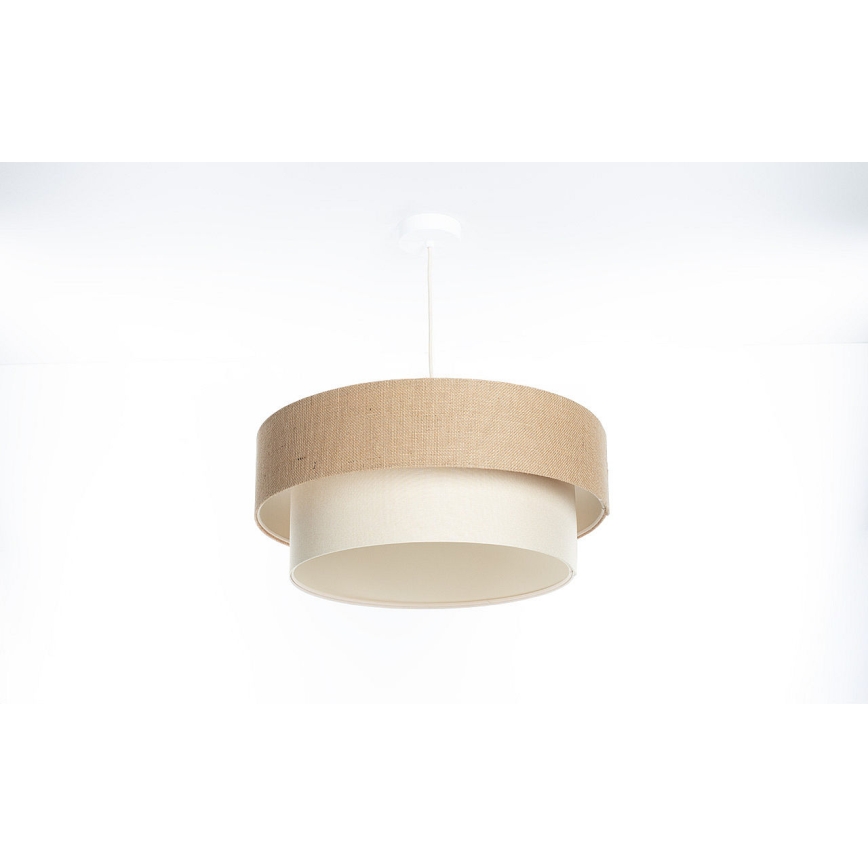 Κρεμαστό φωτιστικό με καλώδιο DUO, 1xE27/60W/230V, διάμ. 50 cm, μπεζ/κρεμ