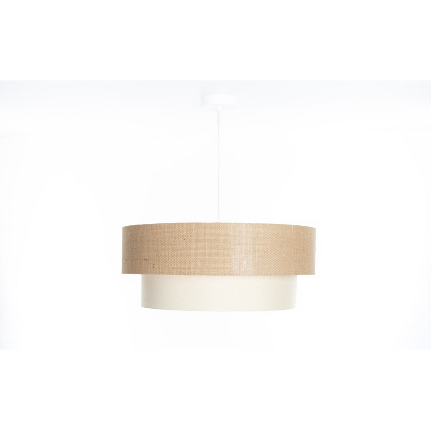 Κρεμαστό φωτιστικό με καλώδιο DUO, 1xE27/60W/230V, διάμ. 50 cm, μπεζ/κρεμ