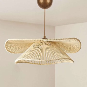 Κρεμαστό φωτιστικό με καλώδιο DUVELA 1xE27/40W/230V, μπεζ