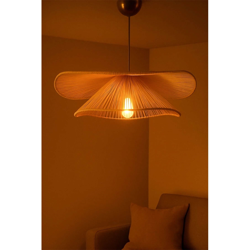 Κρεμαστό φωτιστικό με καλώδιο DUVELA 1xE27/40W/230V, μπεζ