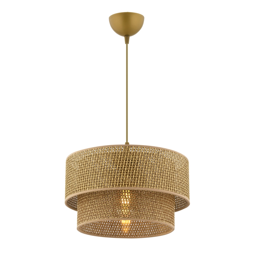 Κρεμαστό φωτιστικό με καλώδιο ECHO 1xE27/60W/230V καφέ