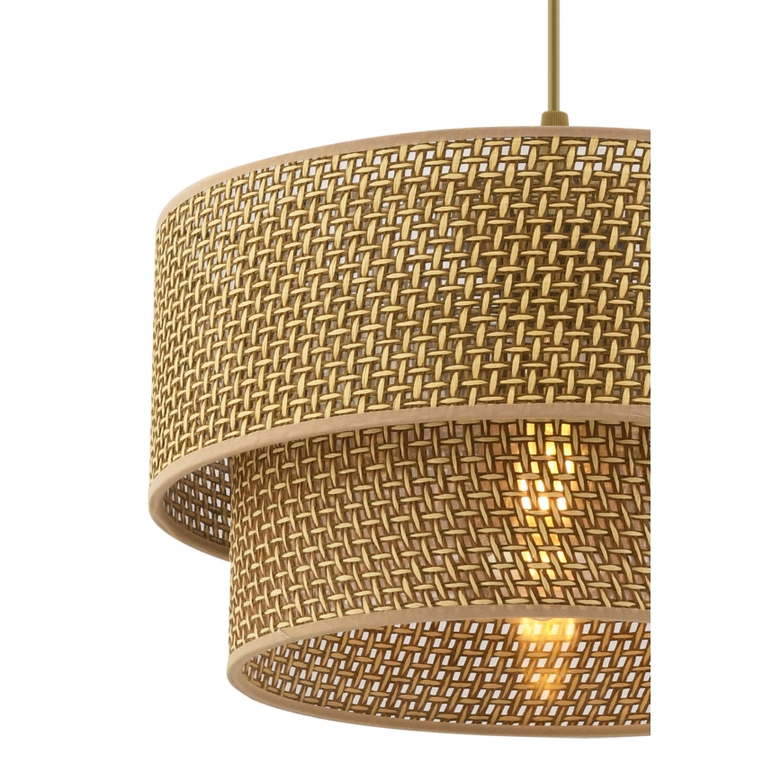 Κρεμαστό φωτιστικό με καλώδιο ECHO 1xE27/60W/230V καφέ