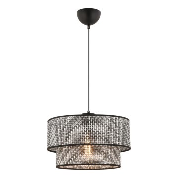 Κρεμαστό φωτιστικό με καλώδιο ECHO 1xE27/60W/230V γκρι/μαύρο