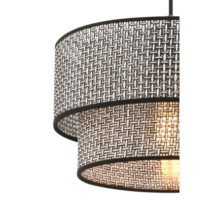 Κρεμαστό φωτιστικό με καλώδιο ECHO 1xE27/60W/230V γκρι/μαύρο