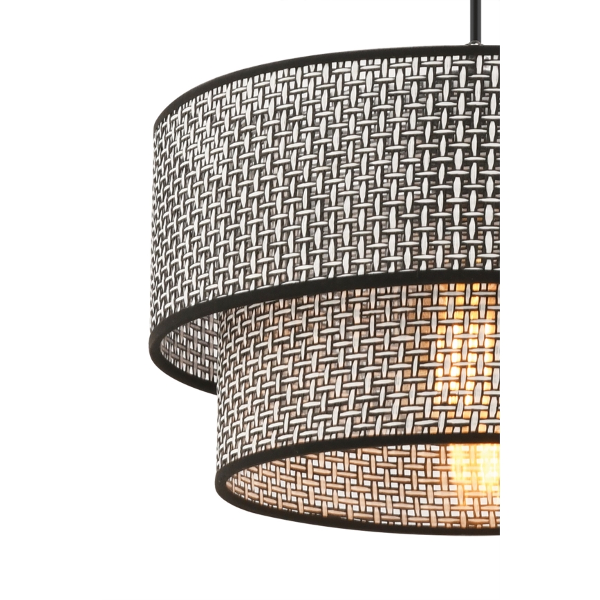 Κρεμαστό φωτιστικό με καλώδιο ECHO 1xE27/60W/230V γκρι/μαύρο