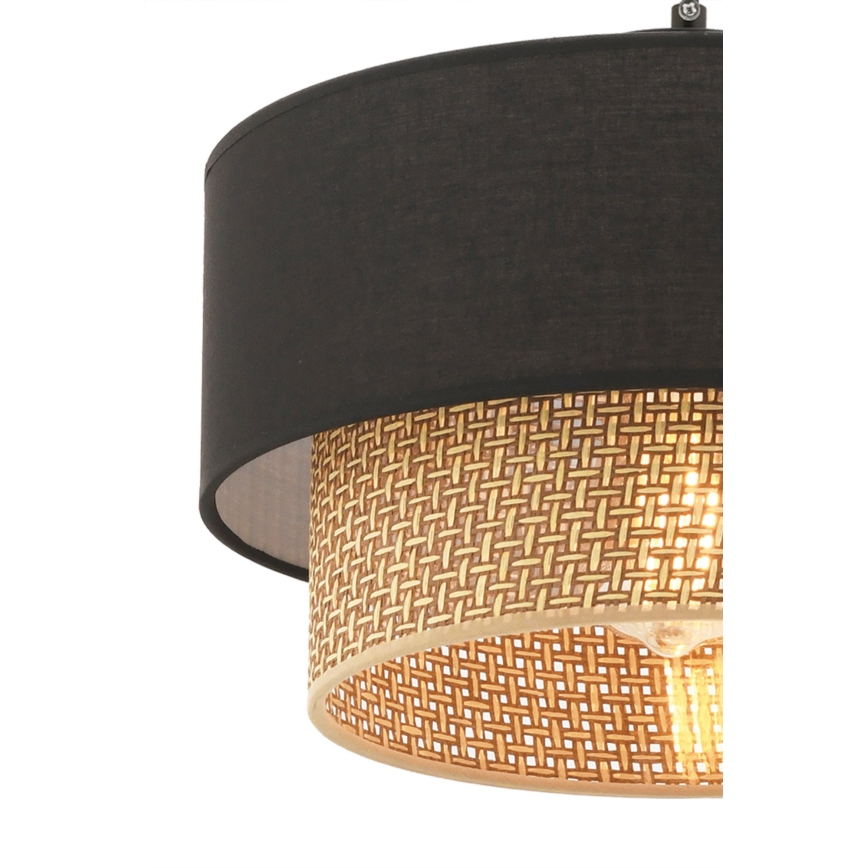 Κρεμαστό φωτιστικό με καλώδιο ECHO 1xE27/60W/230V μαύρο/καφέ