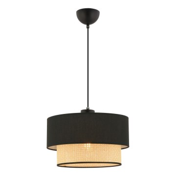 Κρεμαστό φωτιστικό με καλώδιο ECHO 1xE27/60W/230V μαύρο/μπεζ