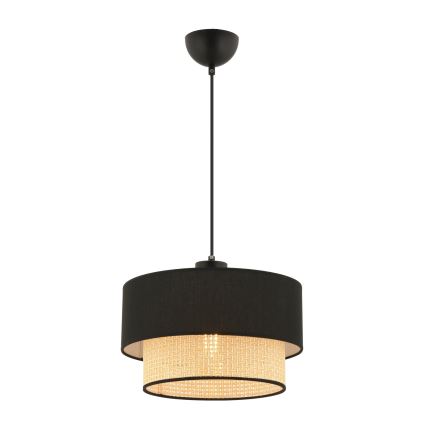 Κρεμαστό φωτιστικό με καλώδιο ECHO 1xE27/60W/230V μαύρο/μπεζ