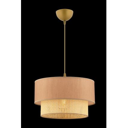 Κρεμαστό φωτιστικό με καλώδιο ECHO 1xE27/60W/230V μπεζ