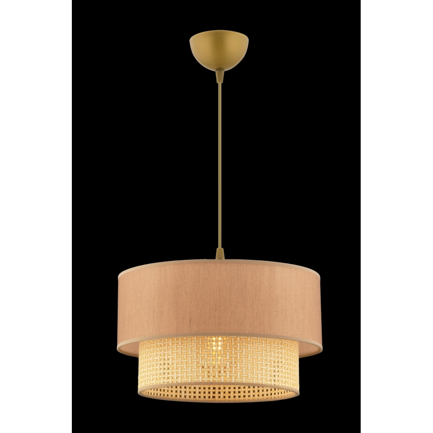 Κρεμαστό φωτιστικό με καλώδιο ECHO 1xE27/60W/230V μπεζ