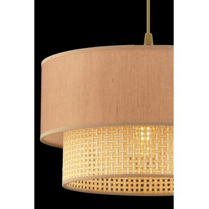 Κρεμαστό φωτιστικό με καλώδιο ECHO 1xE27/60W/230V μπεζ