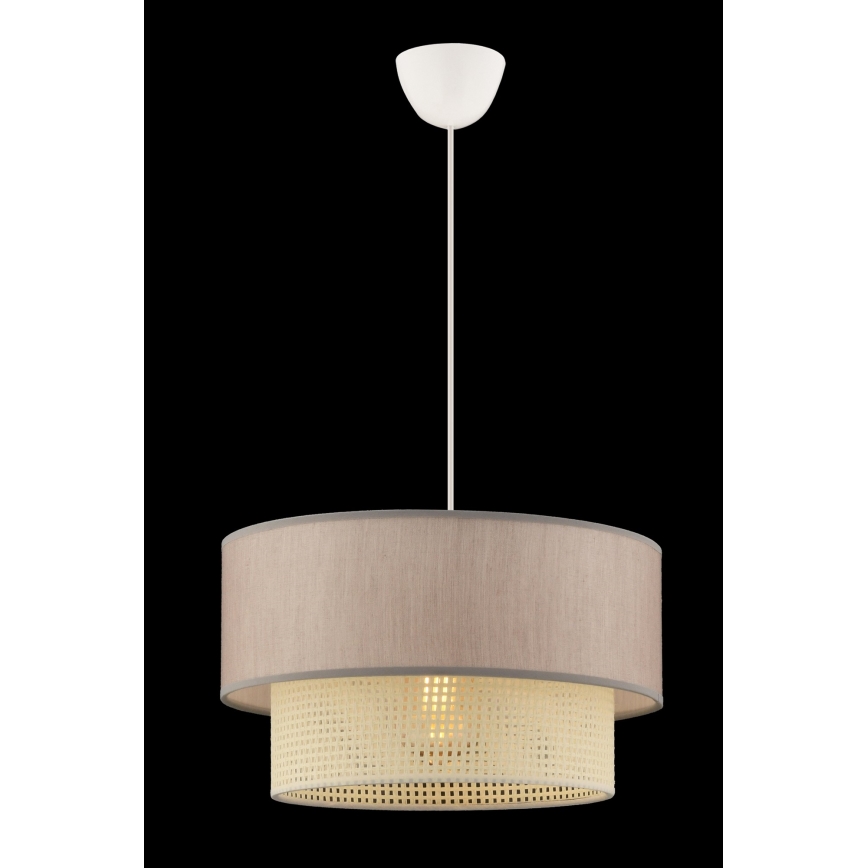 Κρεμαστό φωτιστικό με καλώδιο ECHO, 1xE27/60W/230V, μπεζ/κρεμ