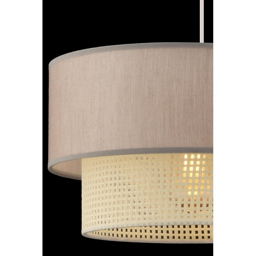 Κρεμαστό φωτιστικό με καλώδιο ECHO, 1xE27/60W/230V, μπεζ/κρεμ